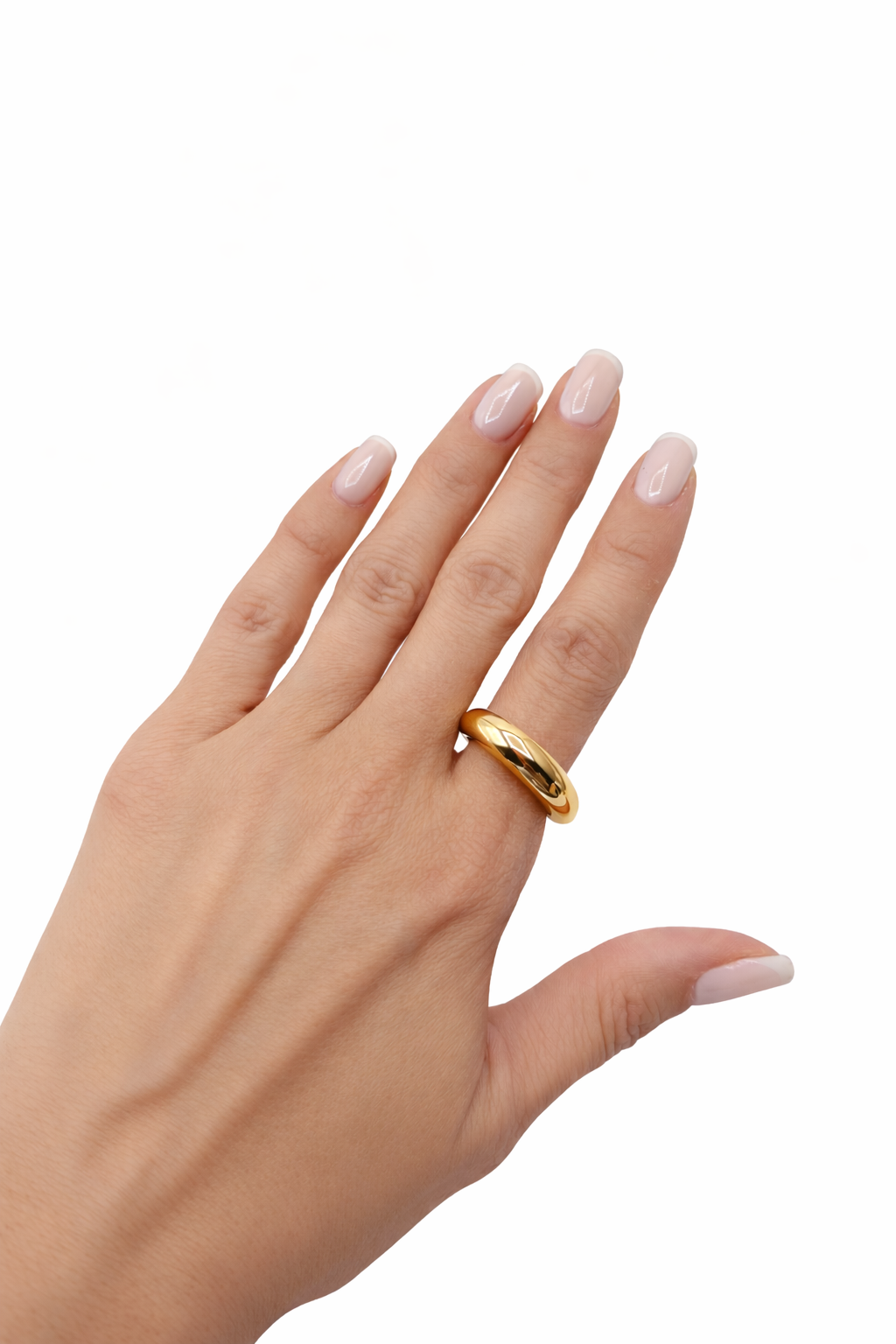 Sculpt Dome Gold Ring