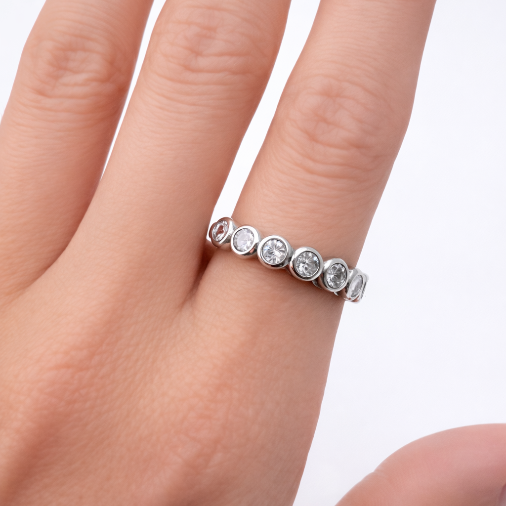 Classic Spark Silver Ring