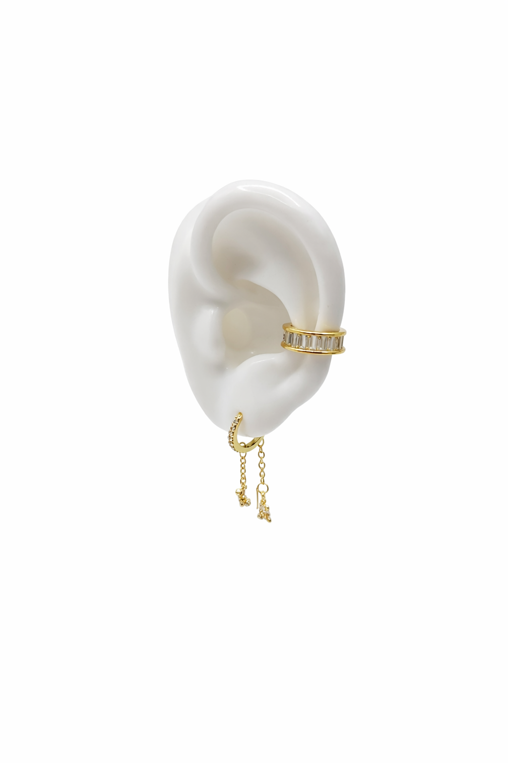 Baguette Edge Gold Ear Cuff