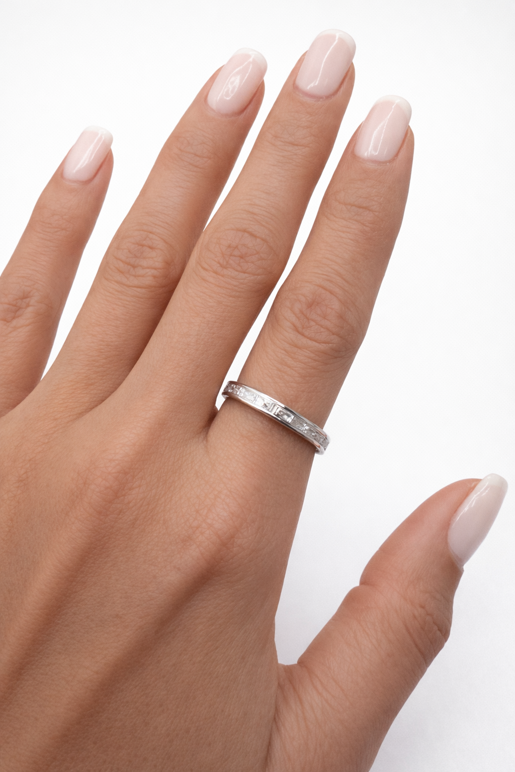 Mini Baguette Band Silver Ring