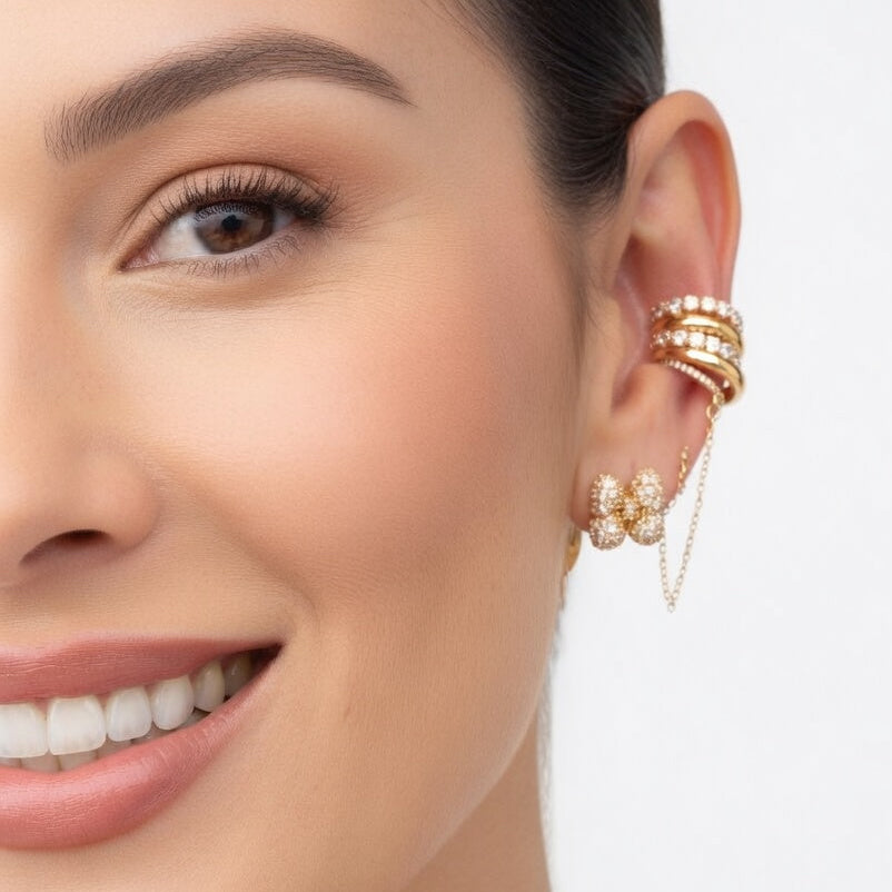 Sparkling Initial Stud Earrings