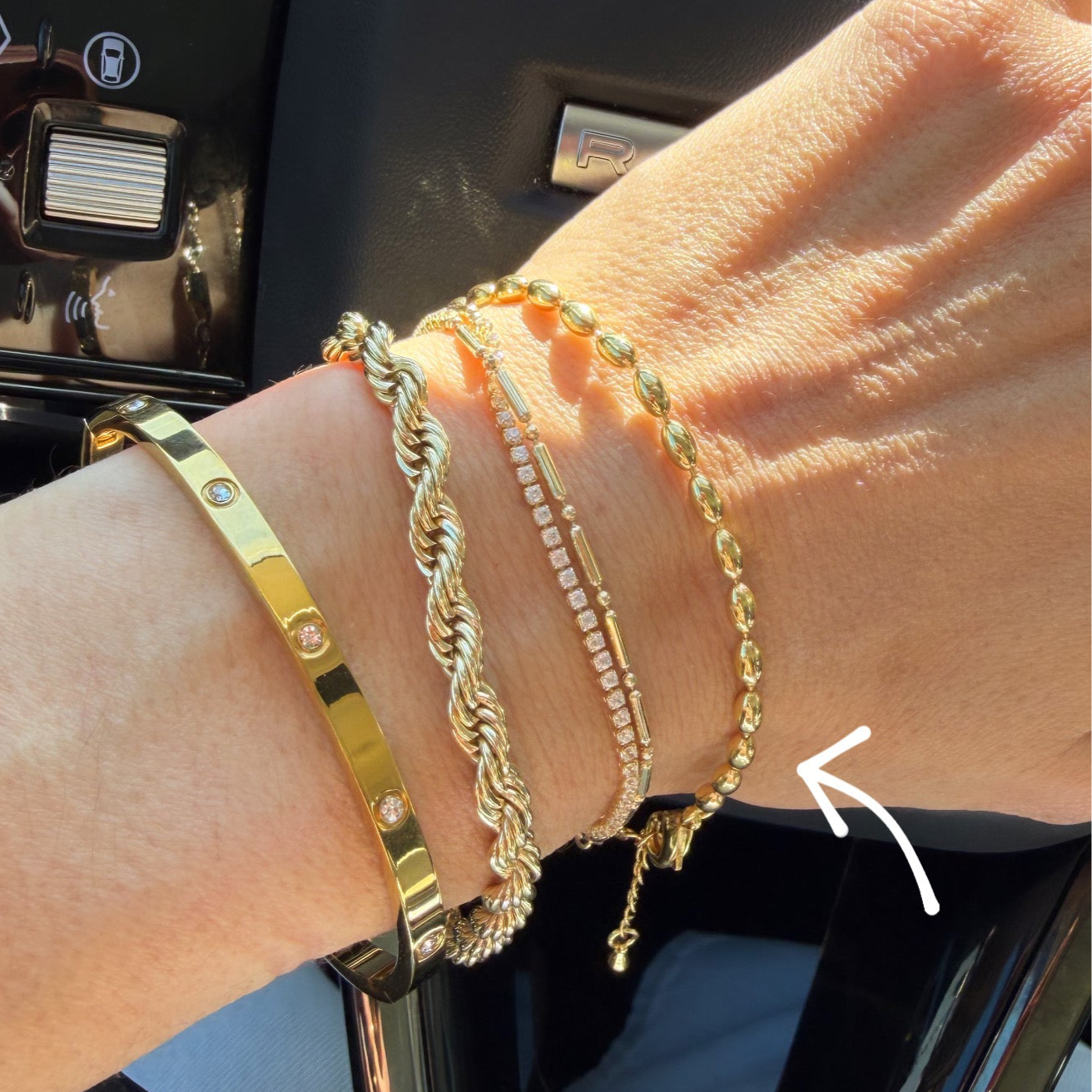 Oval Bead Gold Bracelet