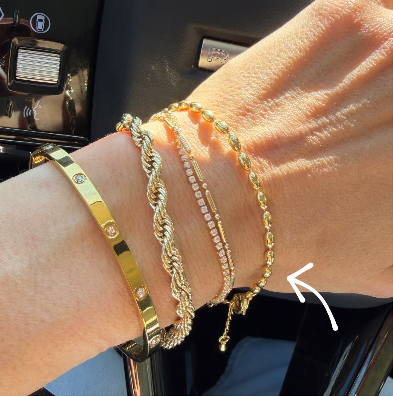 Oval Bead Gold Bracelet