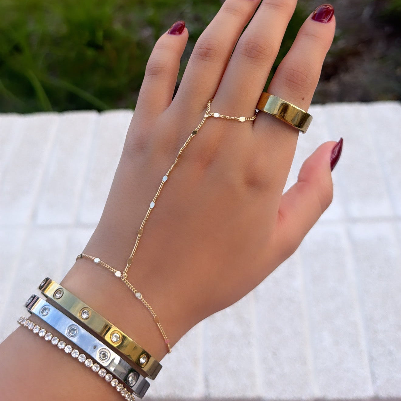 Golden Grace Hand Chain