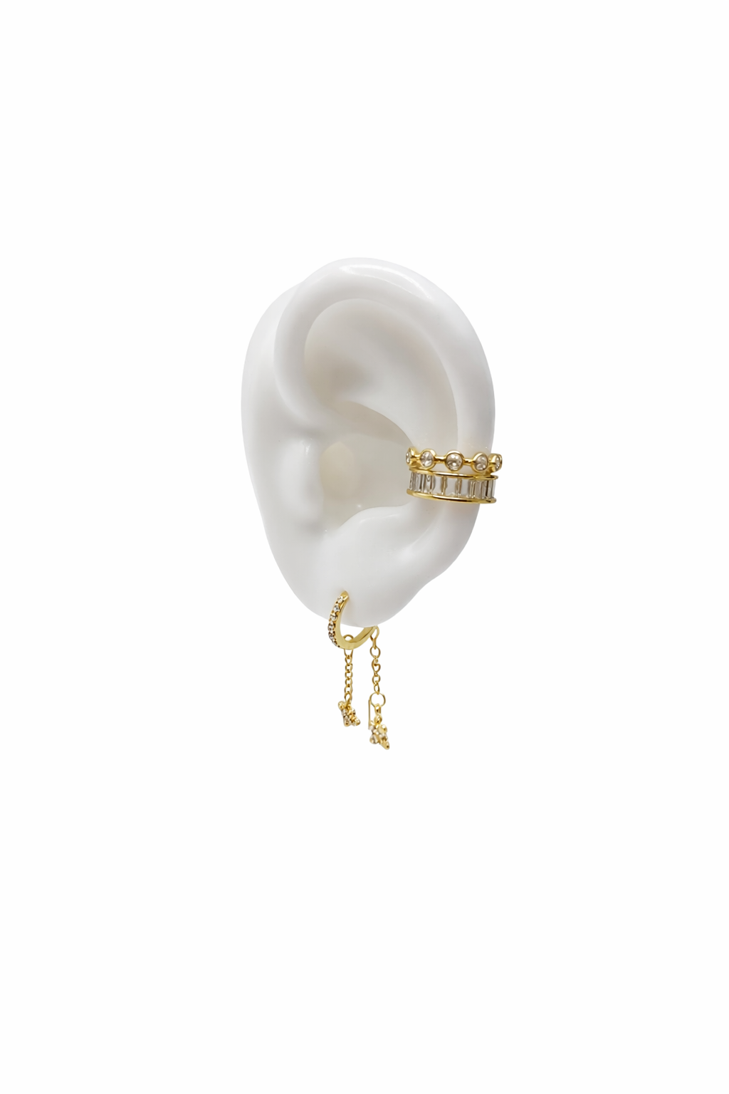 Baguette Edge Gold Ear Cuff