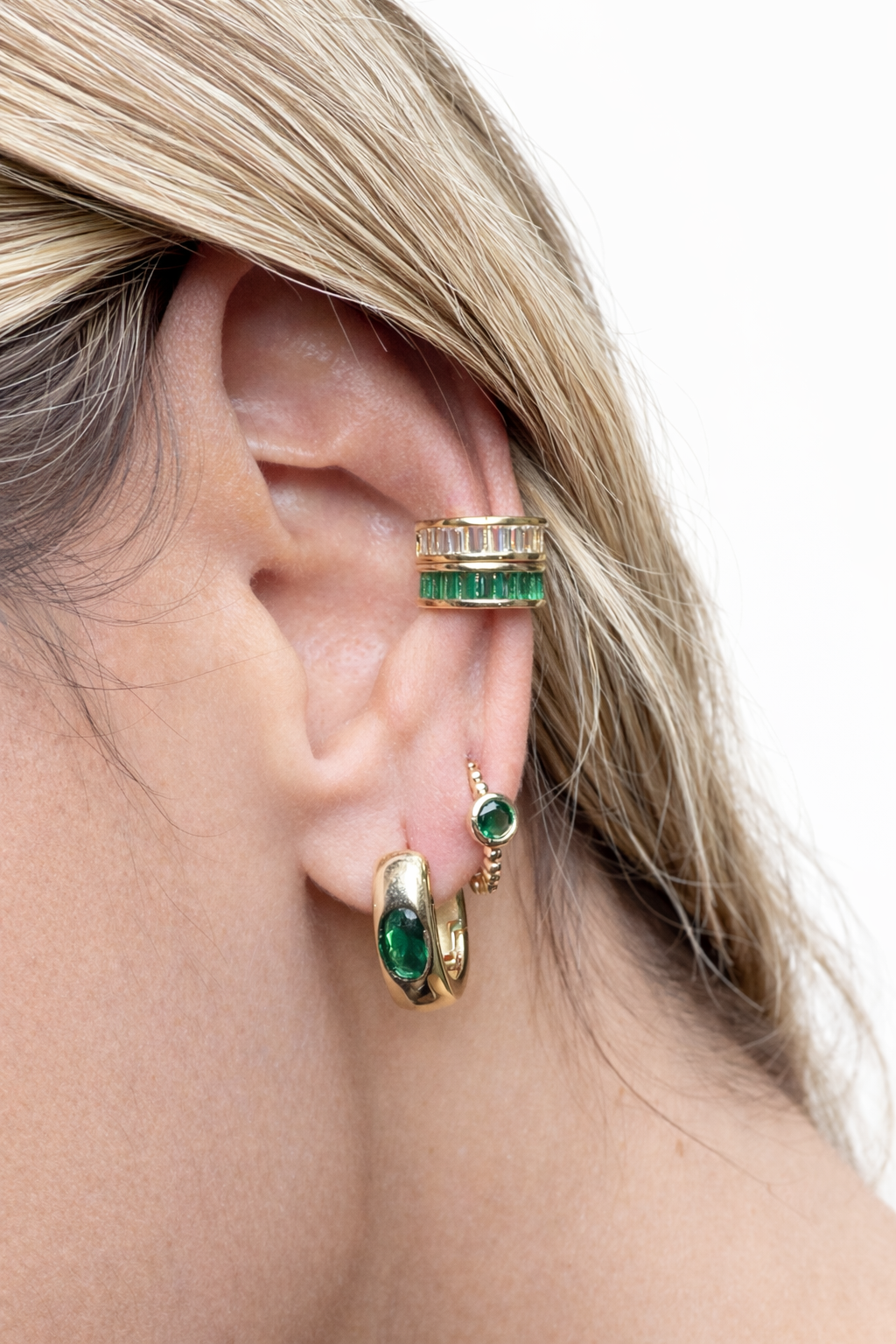 Baguette Edge Gold Ear Cuff