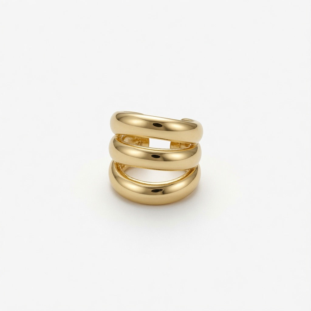 Golden Triple Earcuff