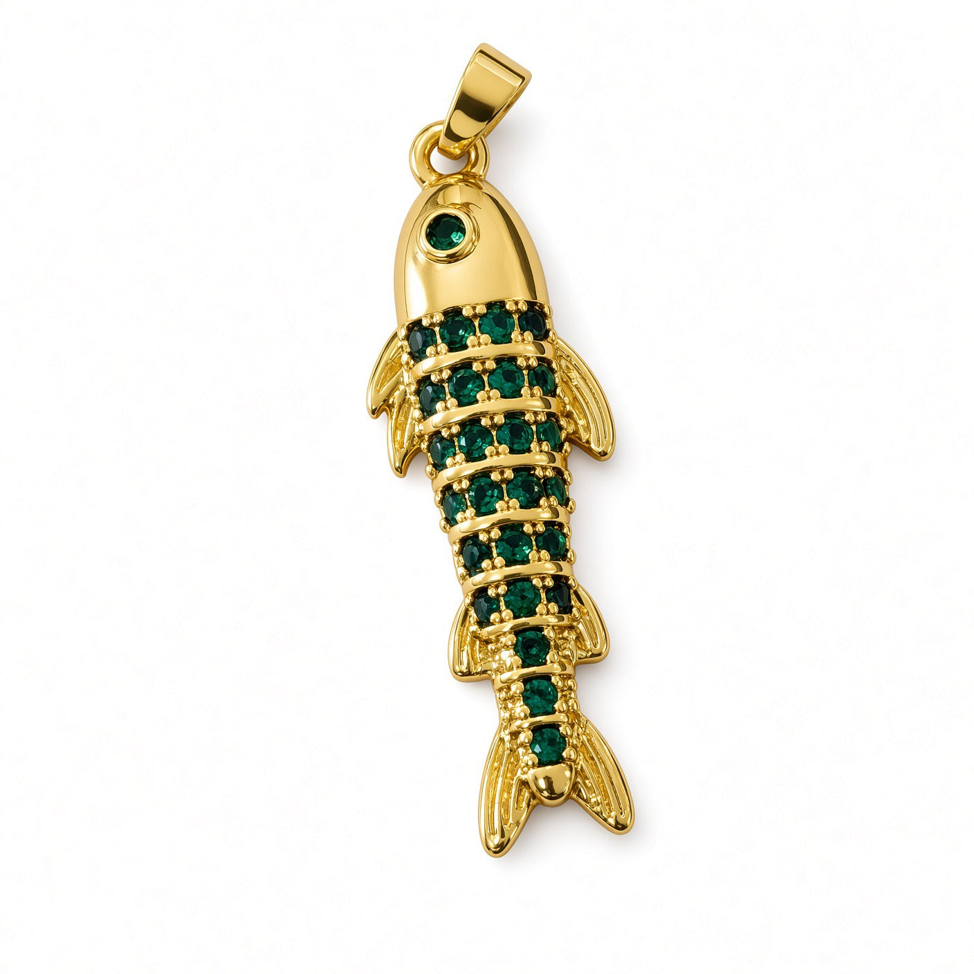 Emerald Fish Charm