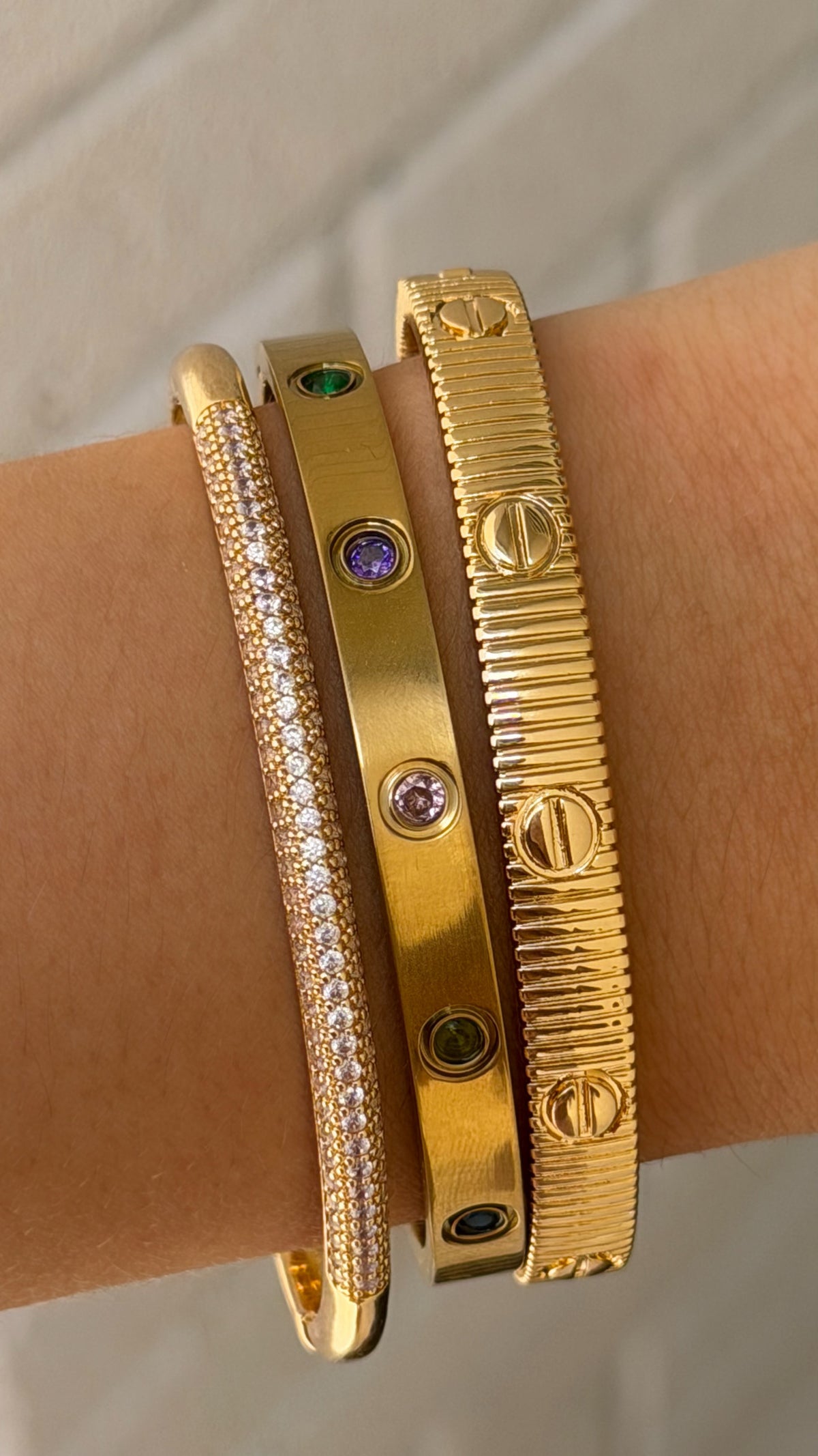 Golden Glow Pavé Bangle
