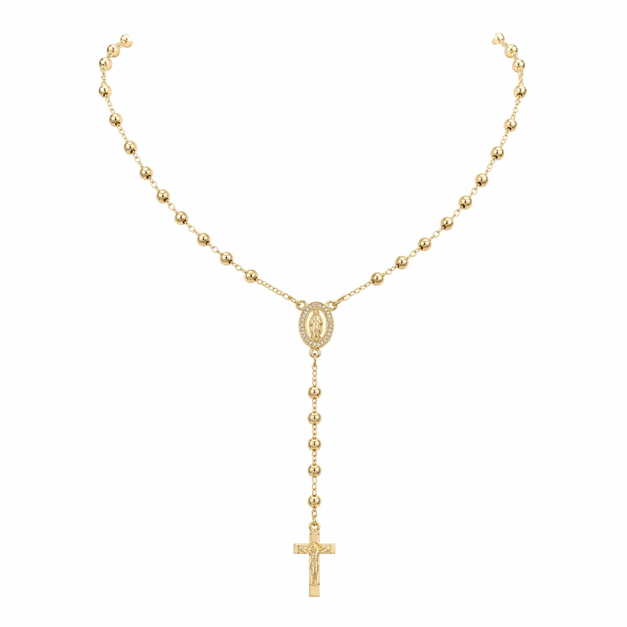 Golden Grace Rosary Necklace