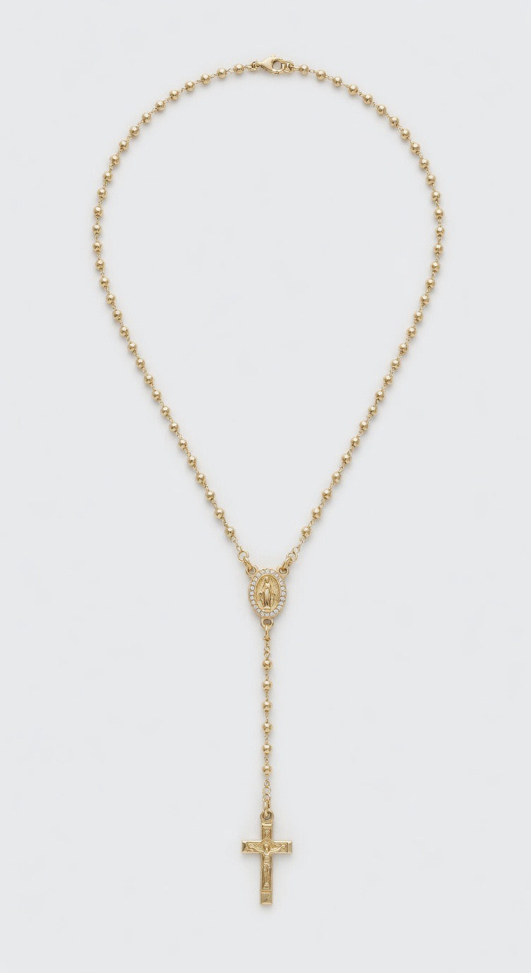 Golden Grace Rosary Necklace