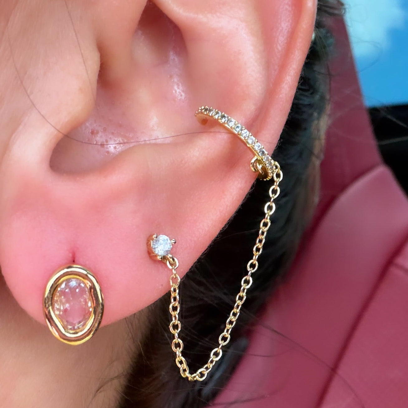 Oval Stud Earrings