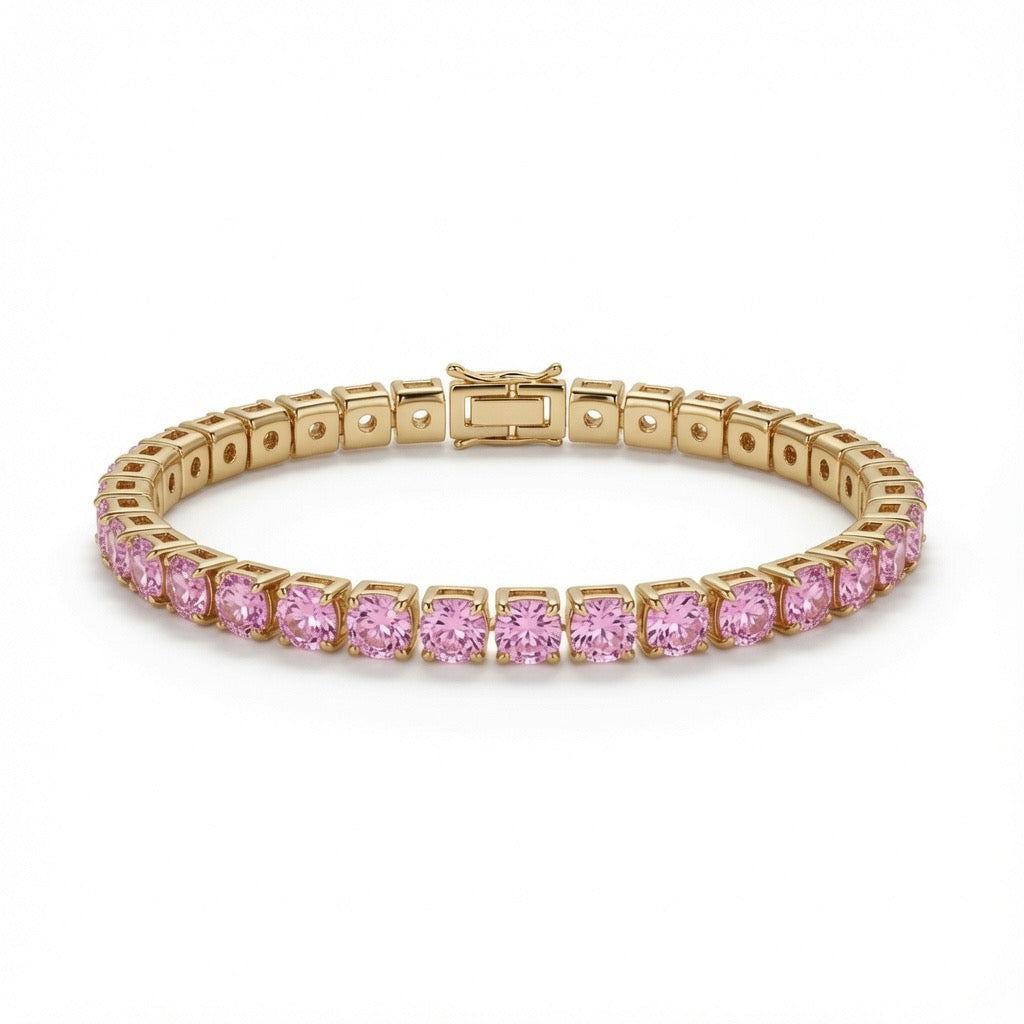 Pink Tennis Bracelet