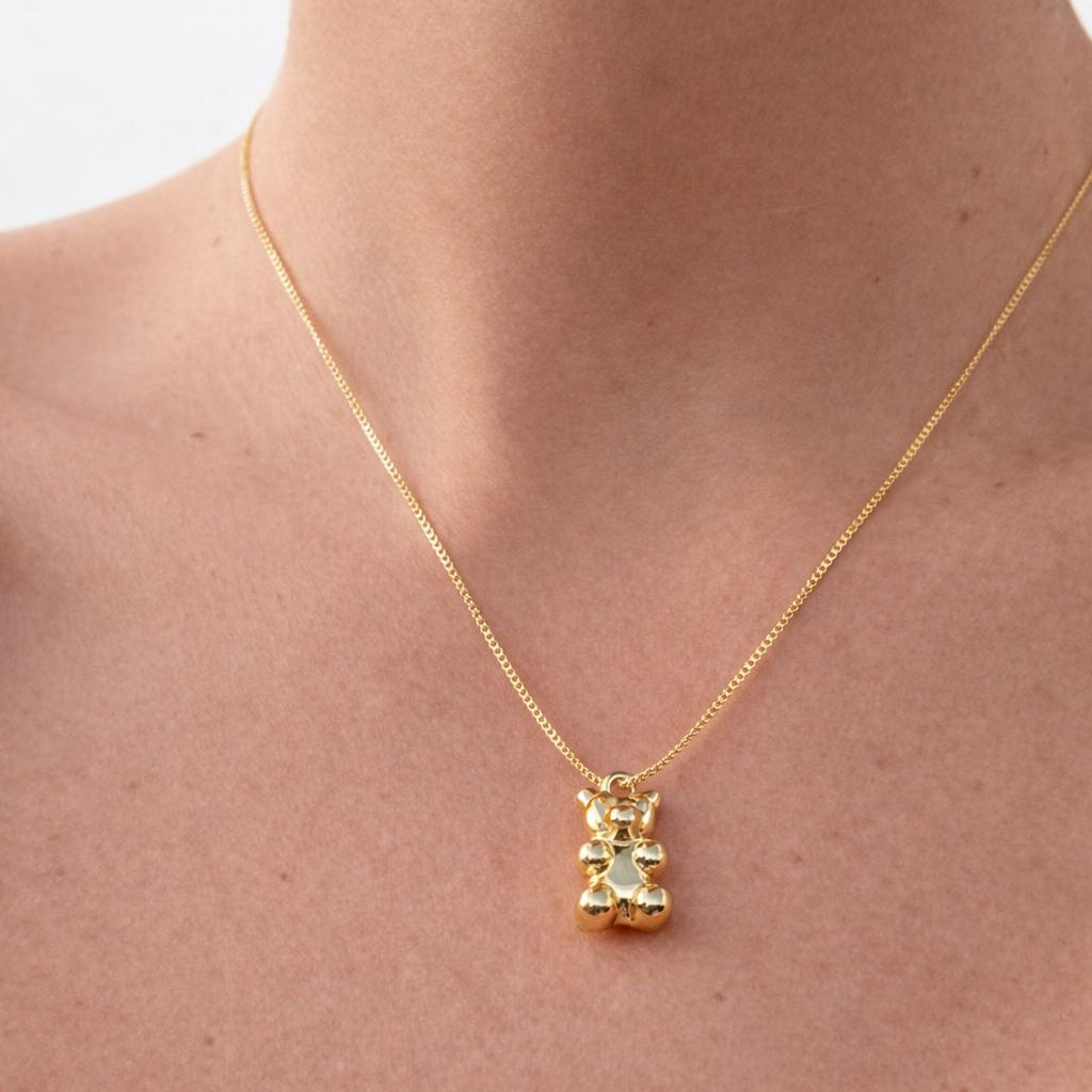 Golden Teddy Charm