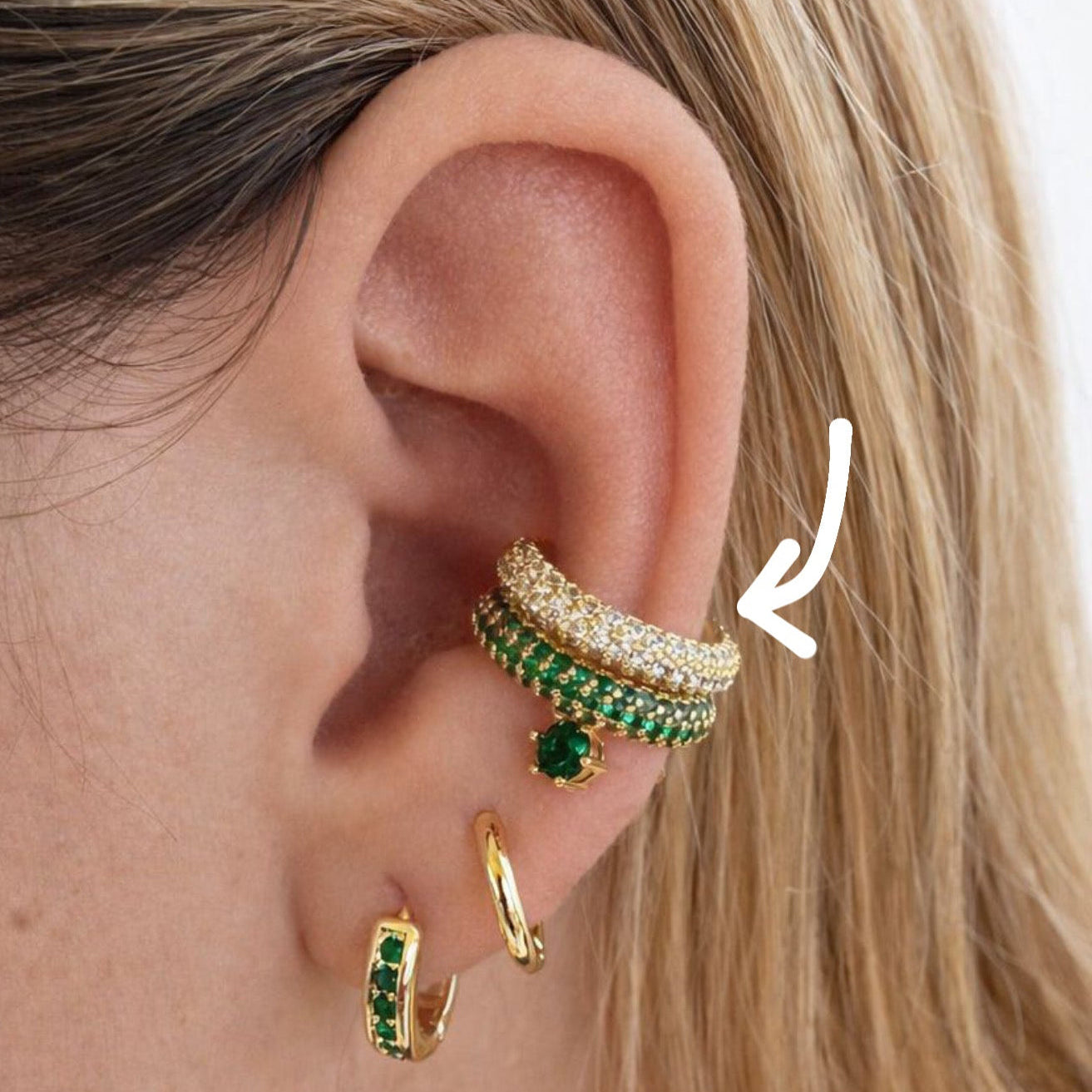 Diamond Glow Ear Cuff