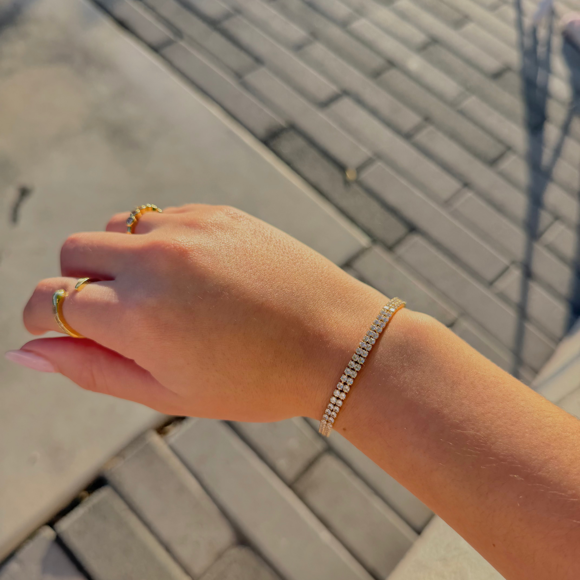 Double Row Tennis Bracelet