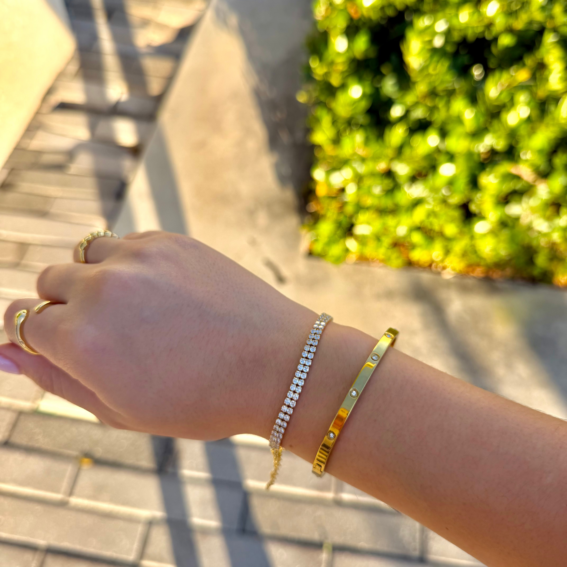 Double Row Tennis Bracelet