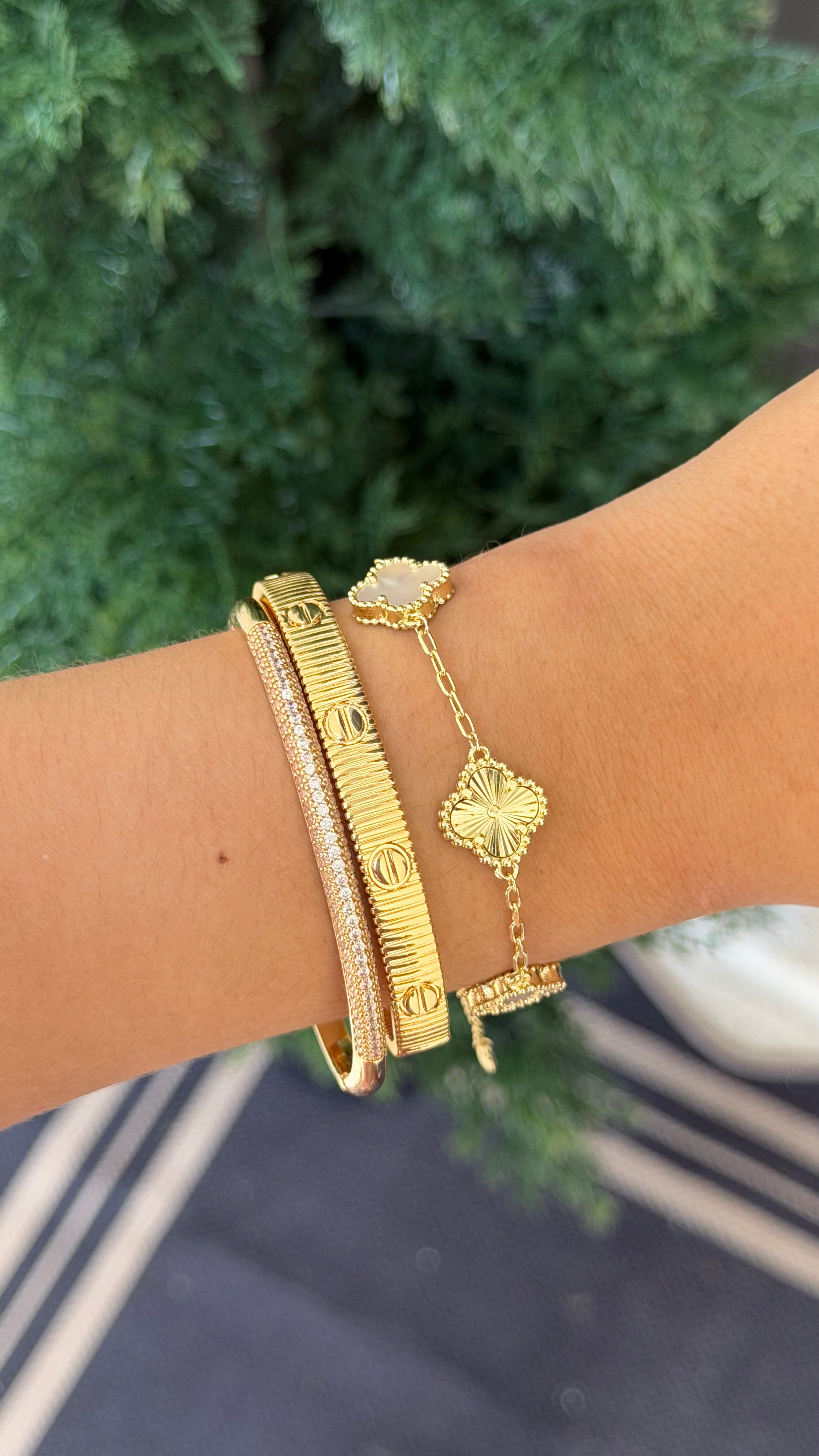 Golden Glow Pavé Bangle