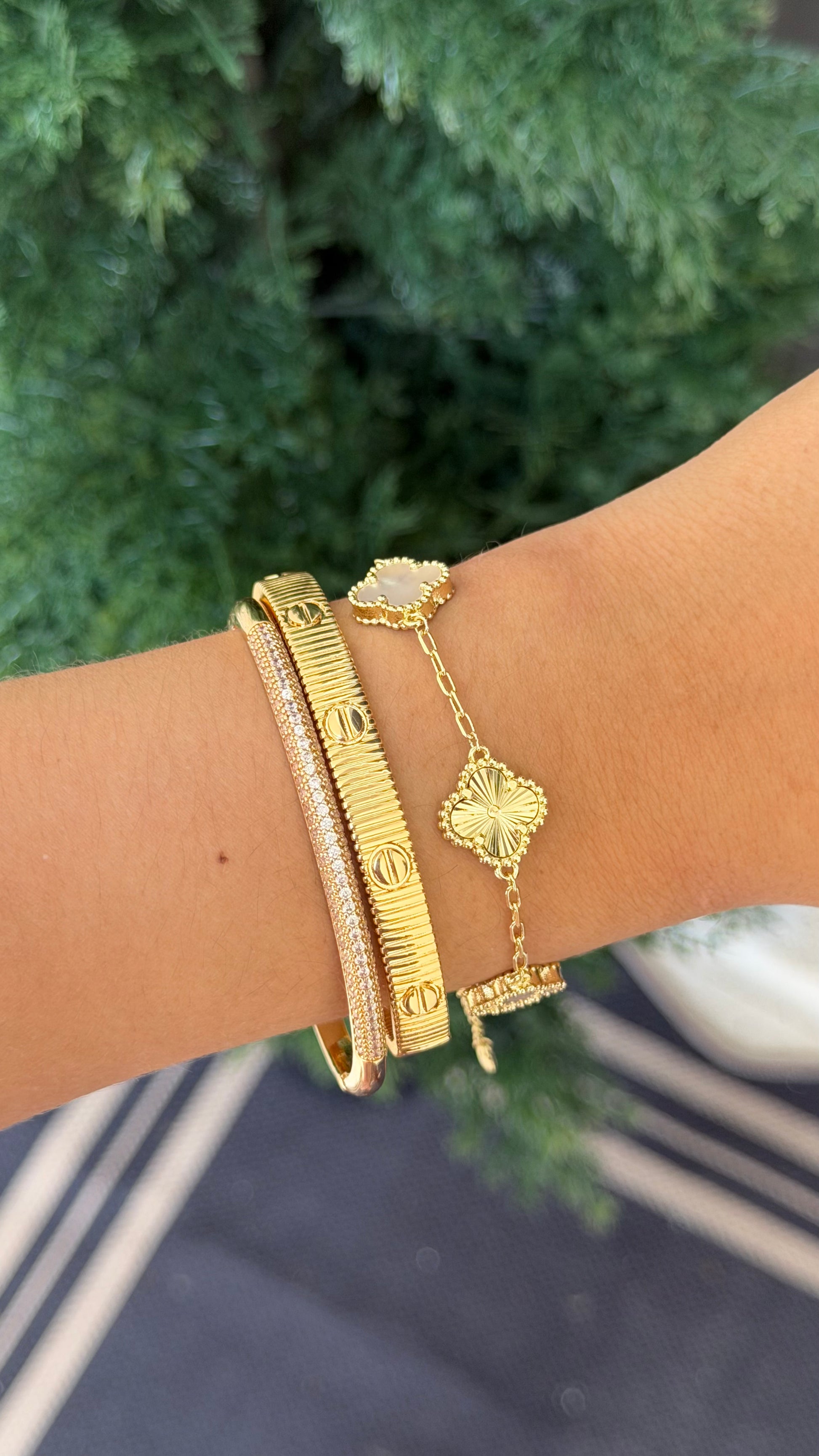 Golden Glow Pavé Bangle