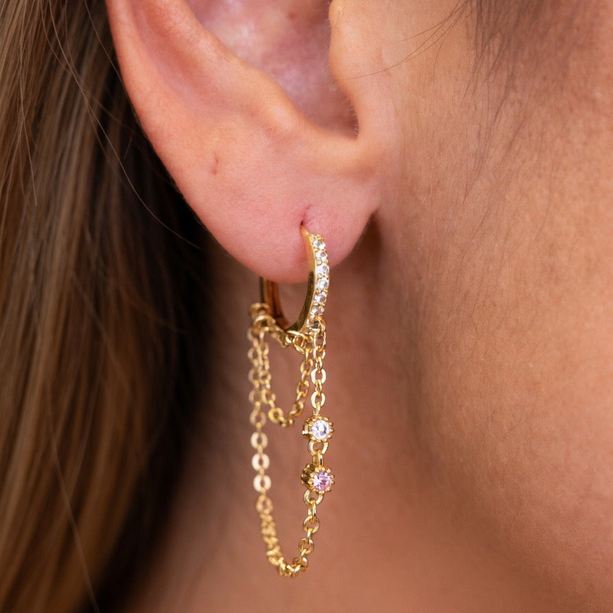 Double Chain Dangle Earrings