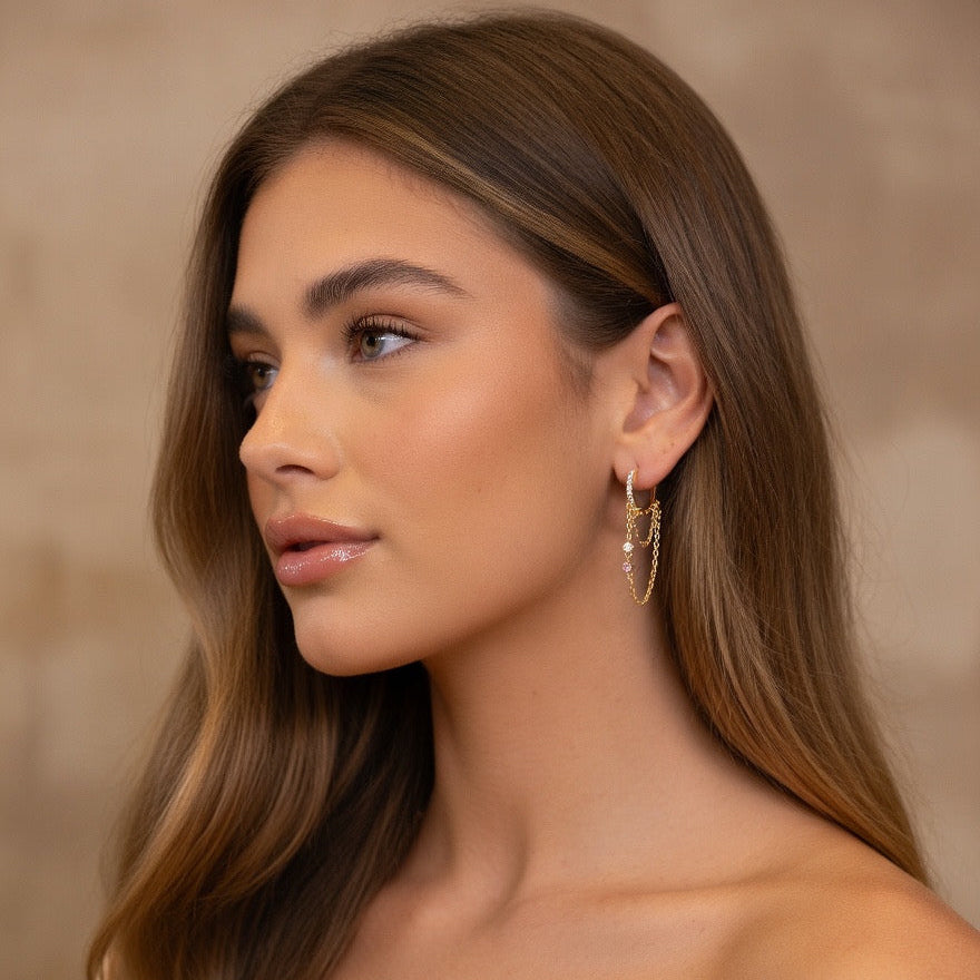 Double Chain Dangle Earrings