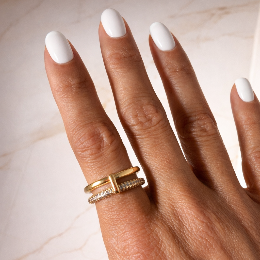 Double Glow Zircon Ring