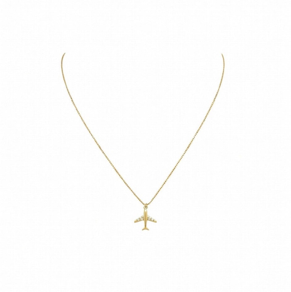 Wanderlust Airplane Necklace