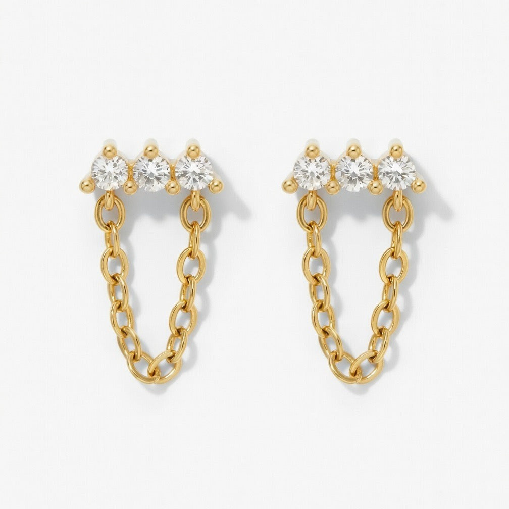 Celeste Chain Drop Earrings