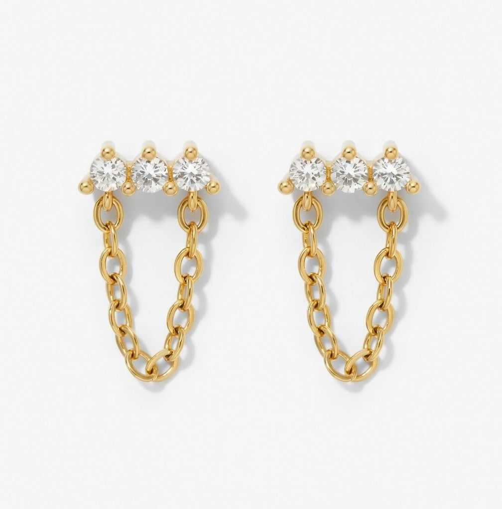 Celeste Chain Drop Earrings