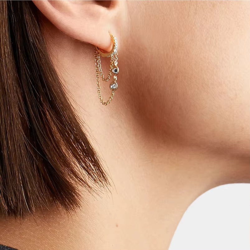 Double Chain Dangle Earrings