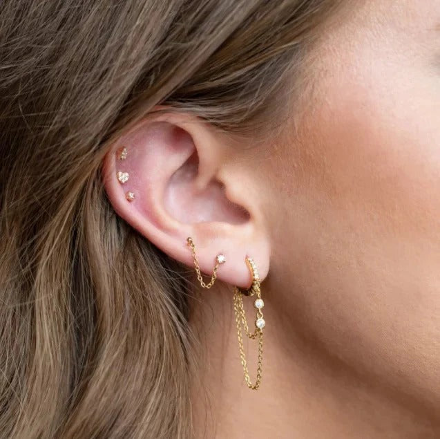 Double Chain Dangle Earrings